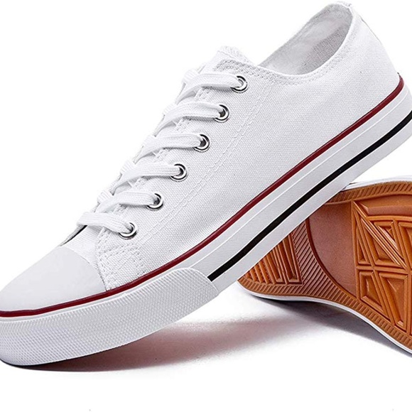 Shoes - Women Canvas Sneakers Low Top Lace Up Canvas Shoe